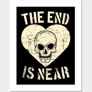 The End is Near, Skull in a Heart Posters and Art